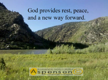 God provides rest, peace, and a new way forward. 